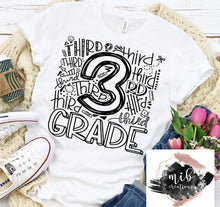Load image into Gallery viewer, Third Grade Typography Shirt