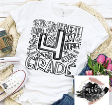 Load image into Gallery viewer, Fourth Grade Typography Shirt