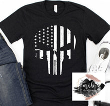 Load image into Gallery viewer, American Flag Punisher shirt