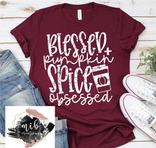 Load image into Gallery viewer, Blessed Pumpkin Spice Obsessed Shirt