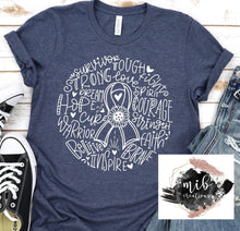 Load image into Gallery viewer, Cancer Ribbon Typography Shirt