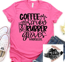 Load image into Gallery viewer, Coffee Scrubs & Rubber Gloves Shirt