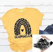 Load image into Gallery viewer, Counselor Rainbow Shirt