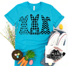 Load image into Gallery viewer, Dot Plaid Chevron Bunnies shirt