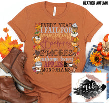 Load image into Gallery viewer, Every Year I Fall For shirt