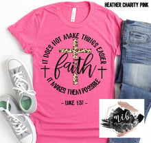 Load image into Gallery viewer, Faith Makes Them Possible shirt