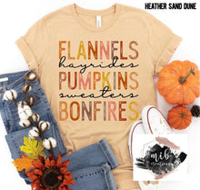 Load image into Gallery viewer, Flannels Pumpkins Bonfires