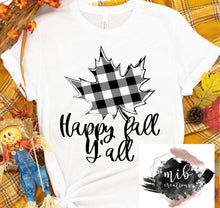 Load image into Gallery viewer, Happy Fall Y'all Plaid Leaf Shirt