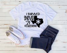 Load image into Gallery viewer, I Survived Snovid '21 Texas shirt