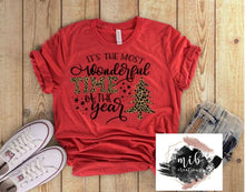 Load image into Gallery viewer, It's The Most Wonderful Time Of The Year Leopard Shirt