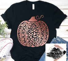 Load image into Gallery viewer, Leopard Pumpkin Rose Gold Shirt