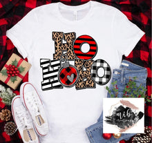 Load image into Gallery viewer, Leopard and Buffalo Plaid Ho Ho Ho