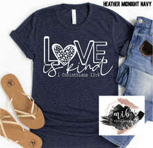 Load image into Gallery viewer, Love is Kind Leopard Heart shirt