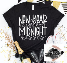 Load image into Gallery viewer, New Year Wishes Midnight Kisses shirt