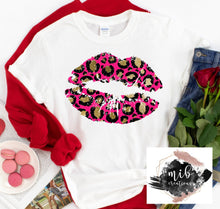 Load image into Gallery viewer, Pink & Leopard Lips shirt