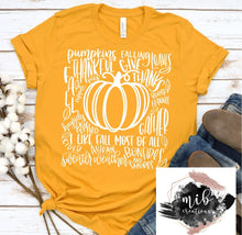 Load image into Gallery viewer, Fall Pumpkin Typography Shirt