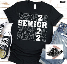 Load image into Gallery viewer, Senior 2022 Stacked Word Art shirt
