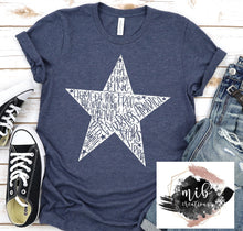 Load image into Gallery viewer, Let Freedom Ring Word Art Star Shirt