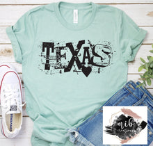 Load image into Gallery viewer, Texas Graffiti Word Art Shirt