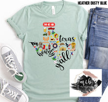 Load image into Gallery viewer, Texas Logo Word Art shirt