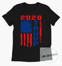 Load image into Gallery viewer, Red & Blue 2020 Trump Flag Shirt