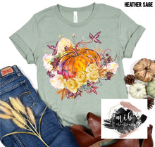 Load image into Gallery viewer, Watercolor Pumpkin and Flowers