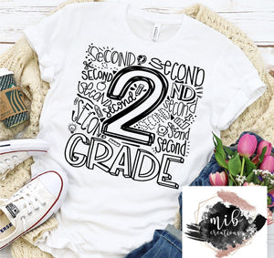 Second Grade Typography Shirt