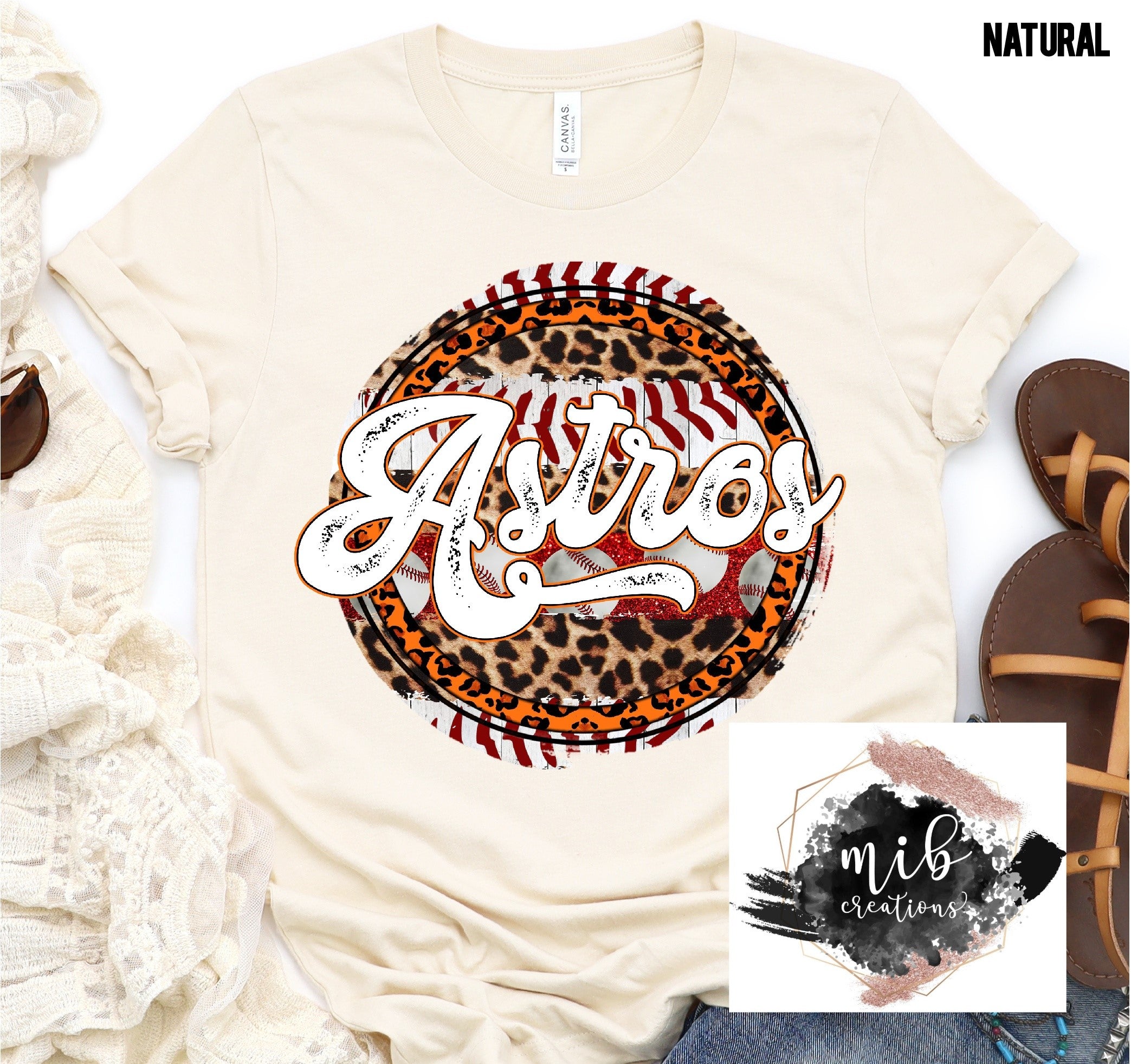 Houston Astros Leopard Tee/ Houston Tee/custom Astros Shirt 
