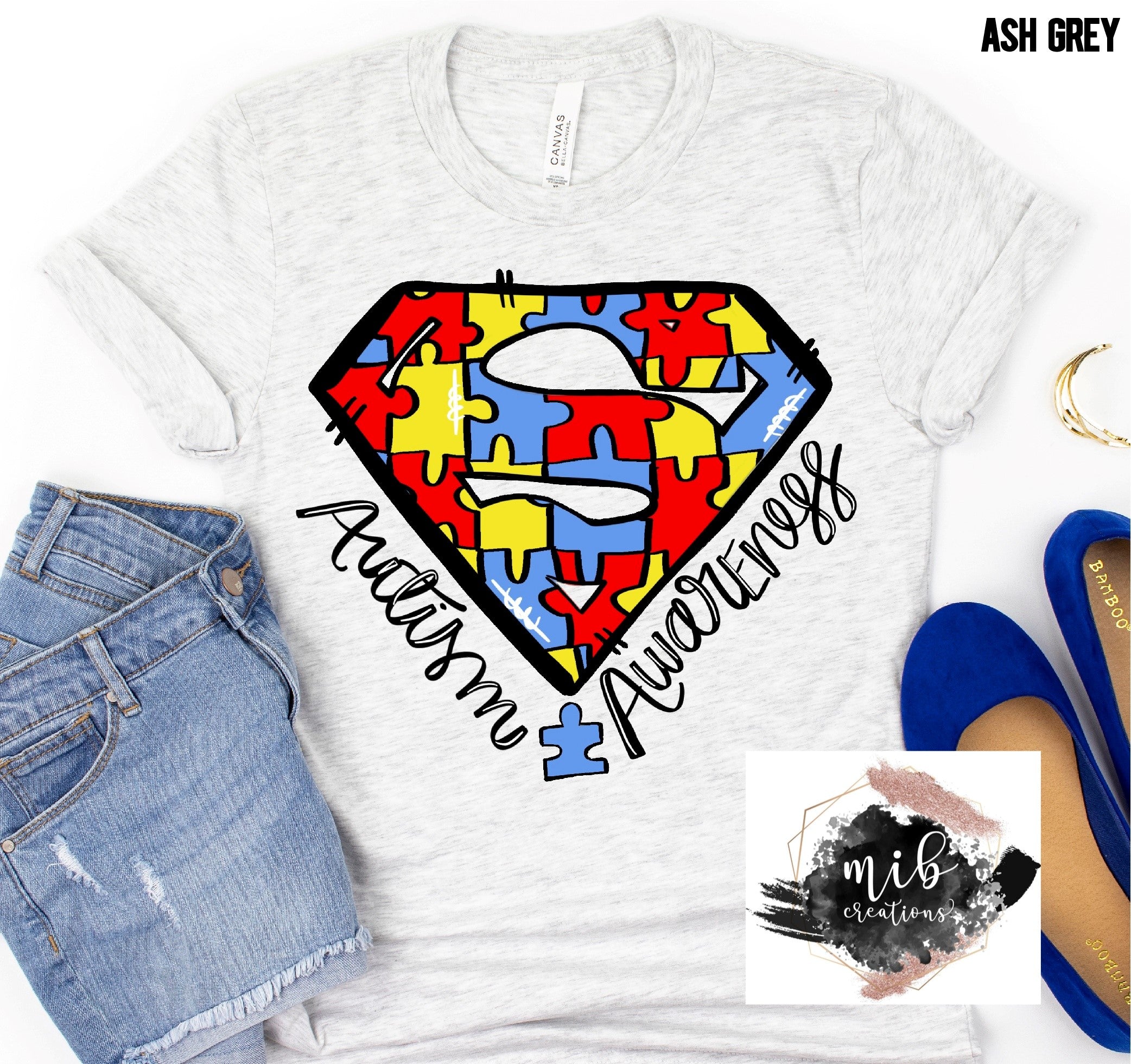 Superman Autism Awareness Emblem T-Shirt