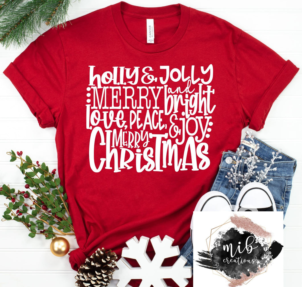 Christmas Word Art shirt