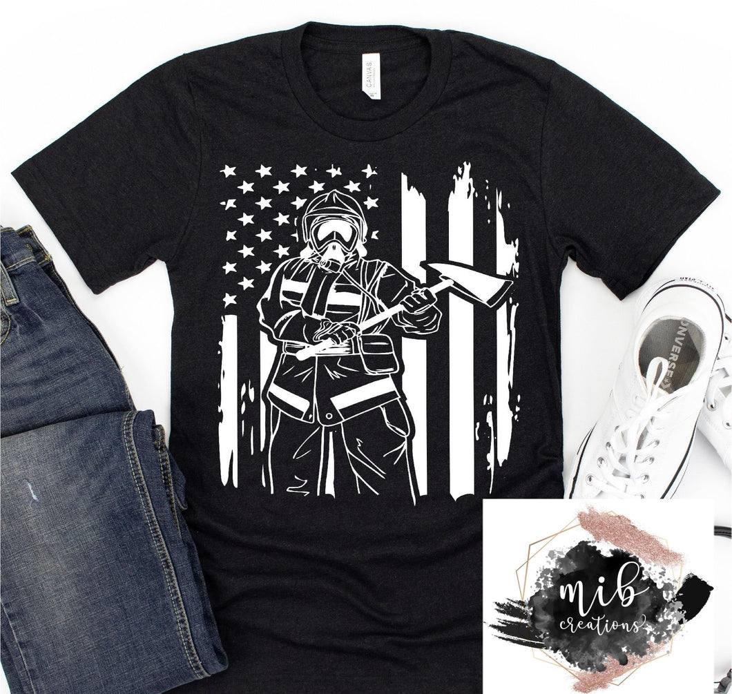 Firefighter American Flag Shirt