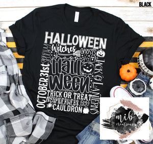 Halloween Typography shirt