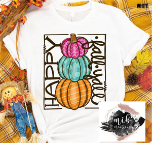 Happy Fall Yall Stacked Pumpkins shirt