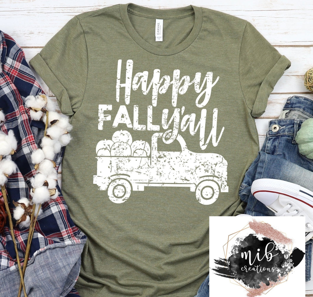 Happy Fall Y'all Vintage Truck Shirt