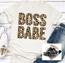 Load image into Gallery viewer, Leopard Boss Babe shirt
