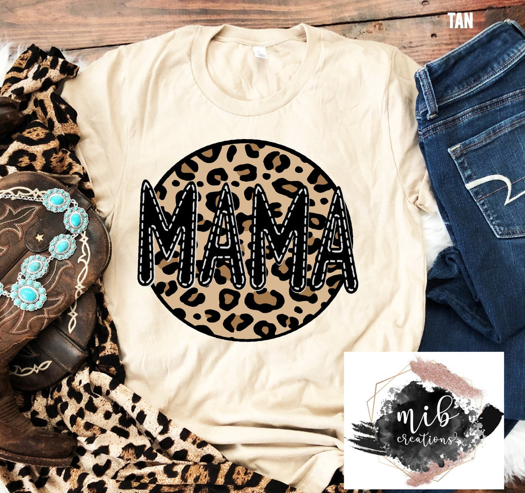 Leopard Mama Stitched shirt