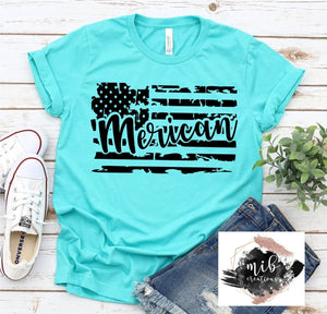 'Merican Distressed Flag Shirt