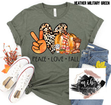 Load image into Gallery viewer, Peace Love Fall shirt
