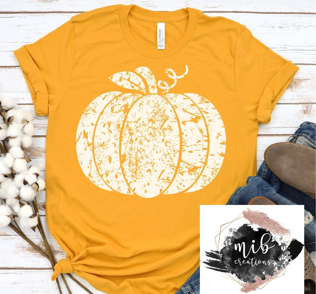 Distressed Pumpkin Shirt