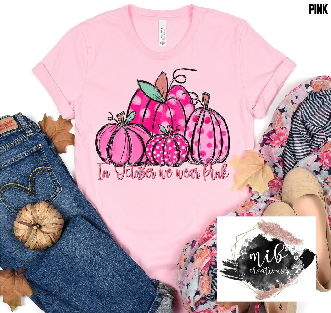 In October We Wear Pink Pumpkins