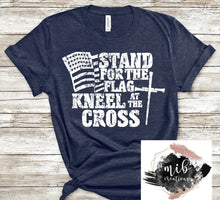 Load image into Gallery viewer, Stand For The Flag Kneel At The Cross Shirt
