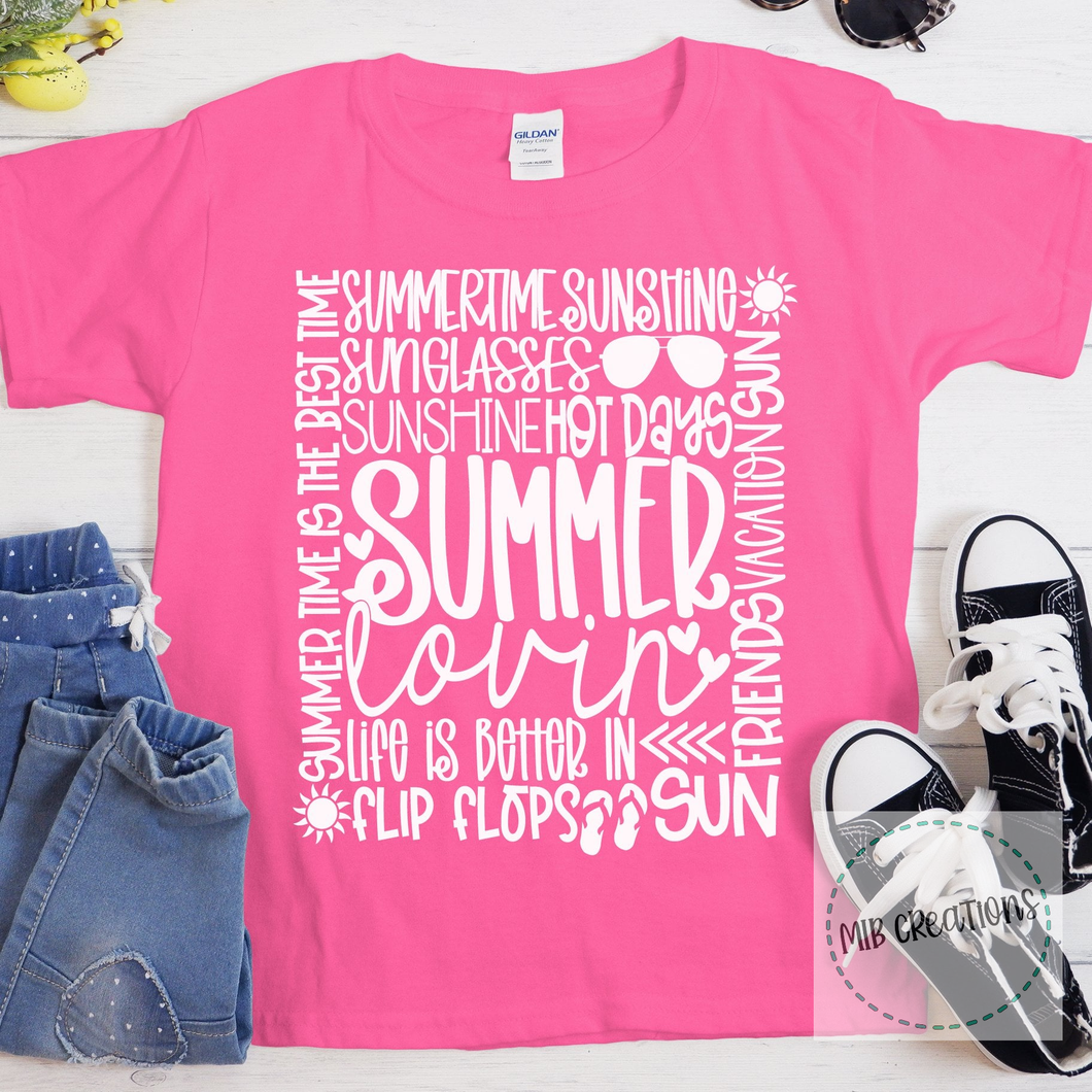 Summer Lovin Typography Youth Shirt