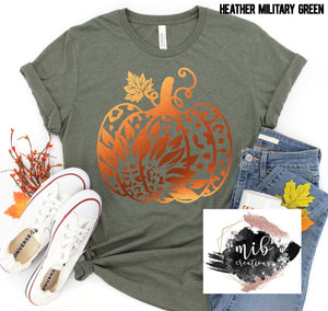 Sunflower Leopard Pumpkin shirt
