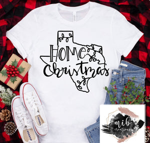 Texas Home For Christmas Shirt