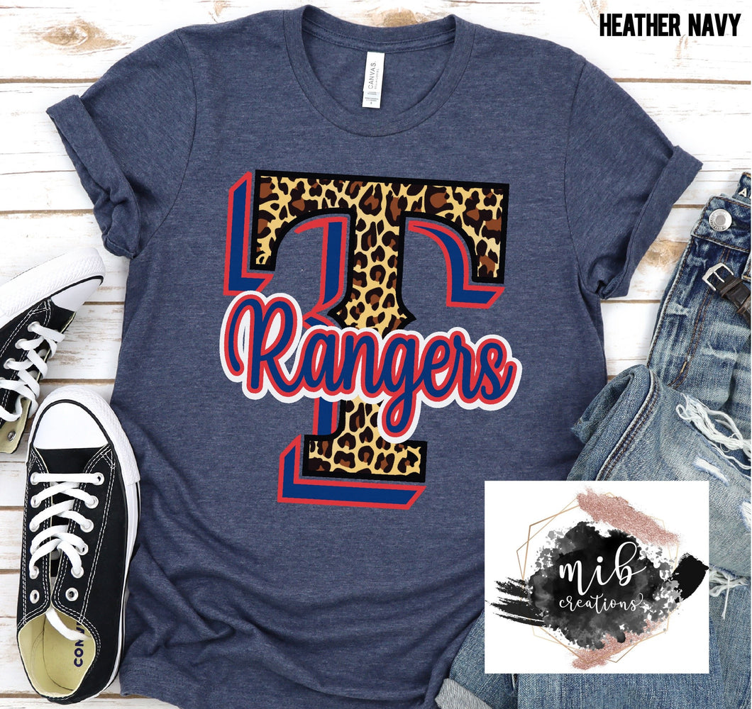Leopard Texas Rangers shirt