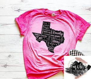 Texas Slang Black Shirt