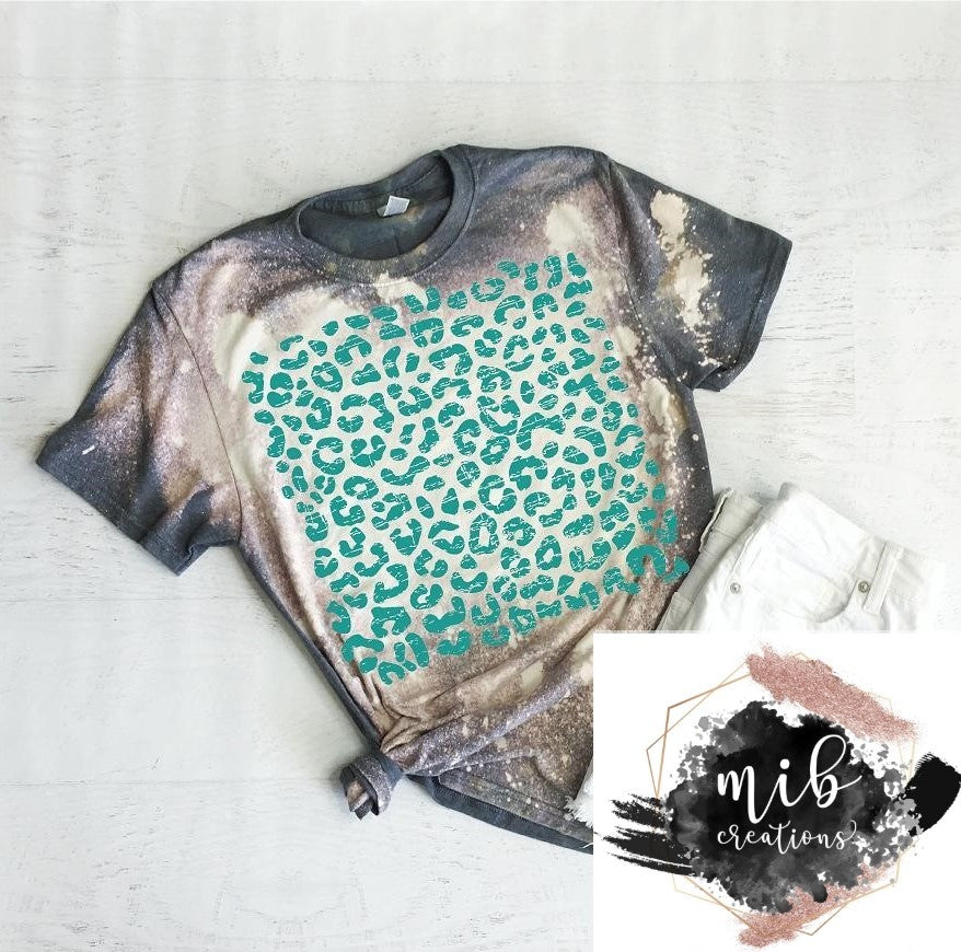 Turquoise Leopard Print Shirt