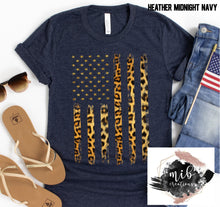 Load image into Gallery viewer, Leopard American Flag shirt
