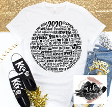 Load image into Gallery viewer, Year 2020 Word Art shirt
