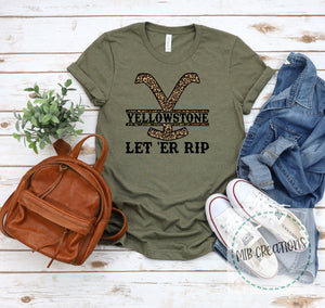 Yellowstone Leopard Let 'Er Rip Shirt